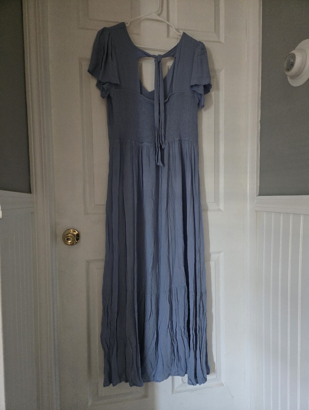 Light Blue Tie-Back Maxi Dress - Women's